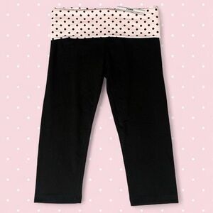 victoria’s secret pink polka dot foldover leggings